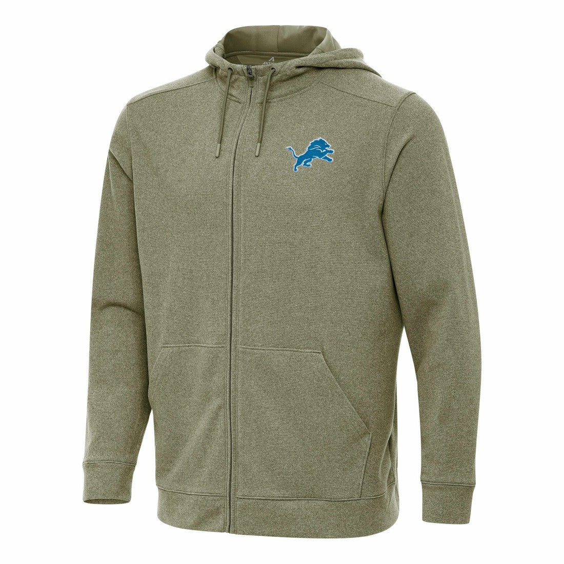 Detroit Lions Antigua Effortless Full-Zip Hoodie Olive - NFL