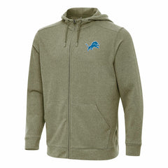 Detroit Lions Antigua Effortless Full-Zip Hoodie Olive - NFL