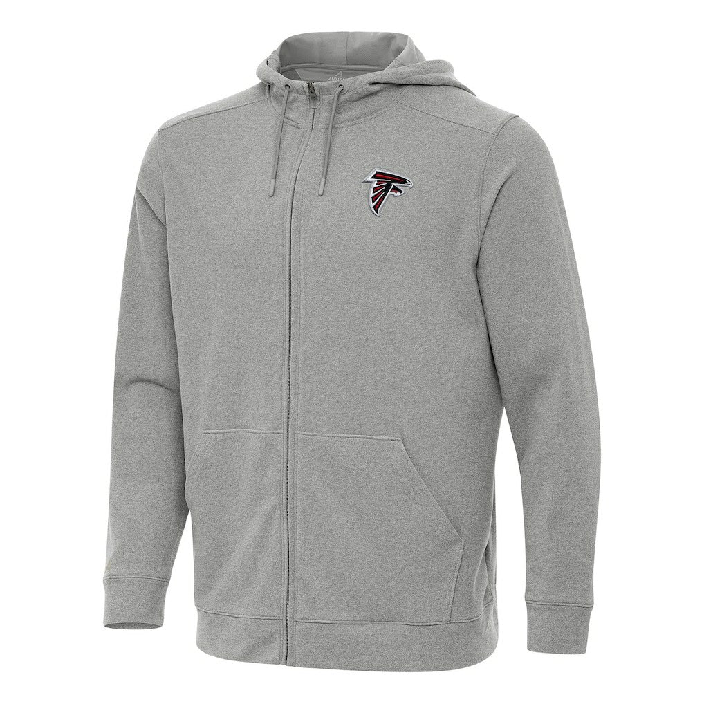 Atlanta Falcons Antigua Effortless Full-Zip Hoodie Heather Gray - NFL