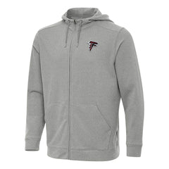 Atlanta Falcons Antigua Effortless Full-Zip Hoodie Heather Gray - NFL