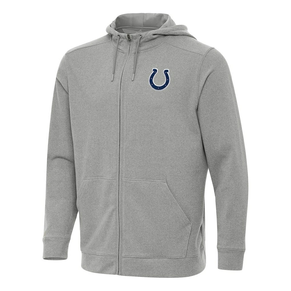 Indianapolis Colts Antigua Effortless Full-Zip Hoodie Heather Gray - NFL