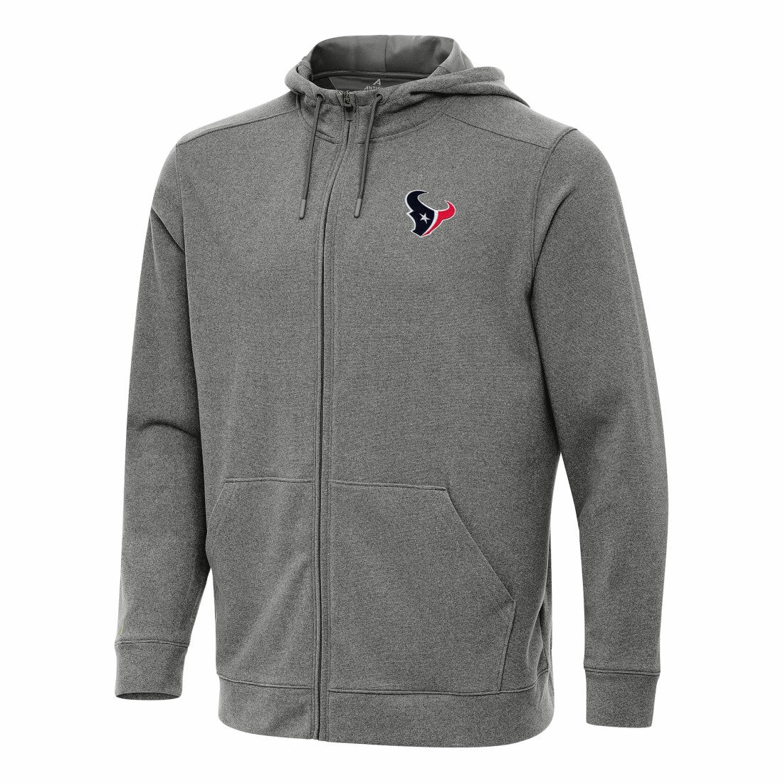 Houston Texans Antigua Effortless Full-Zip Hoodie Heather Black - NFL