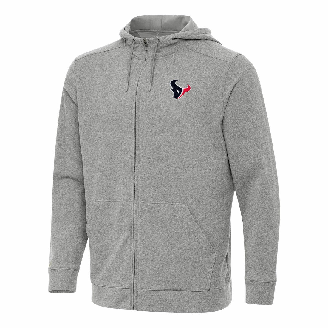 Houston Texans Antigua Effortless Full-Zip Hoodie Heather Gray - NFL