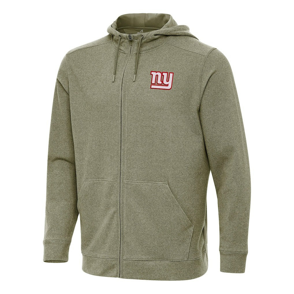 New York Giants Antigua Effortless Full-Zip Hoodie Olive - NFL