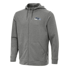 Seattle Seahawks Antigua Effortless Full-Zip Hoodie Heather Black - NFL