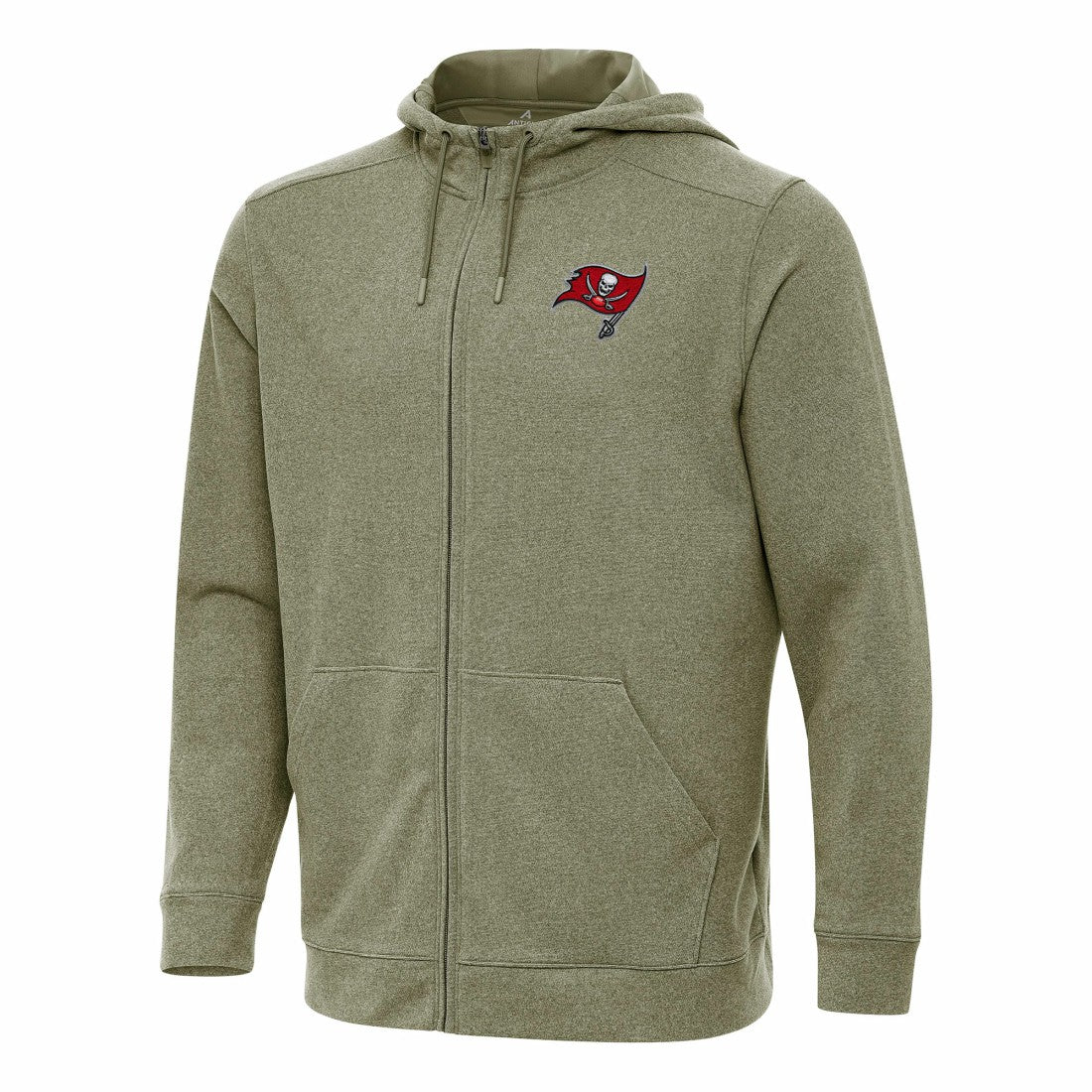 Tampa Bay Buccaneers Antigua Effortless Full-Zip Hoodie Olive - NFL