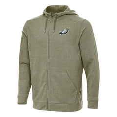 Philadelphia Eagles Antigua Effortless Full-Zip Hoodie Olive - NFL