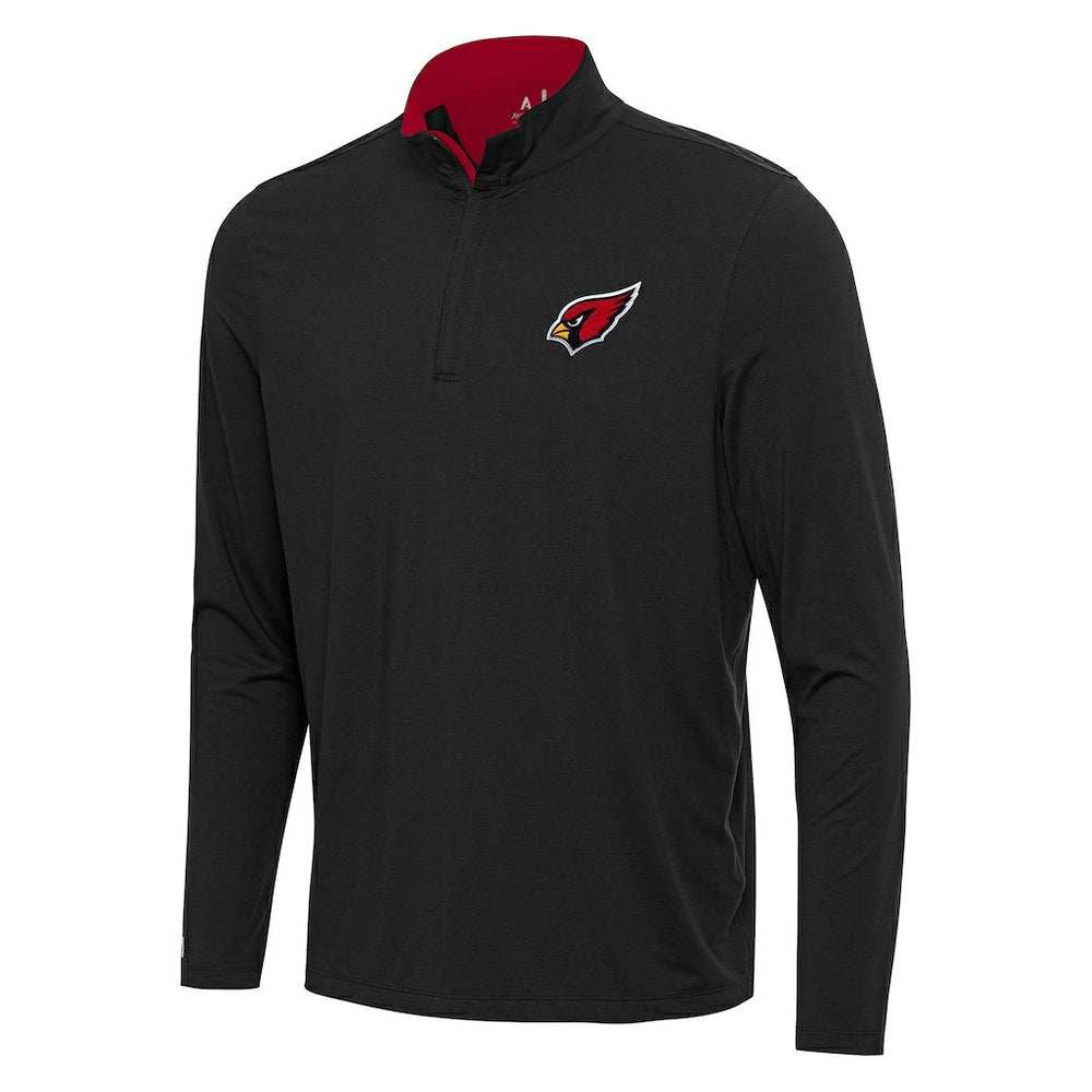 Arizona Cardinals Antigua Content Quarter-Zip Pullover Top Black/Cardinal - NFL