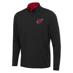 Arizona Cardinals Antigua Content Quarter-Zip Pullover Top Black/Cardinal - NFL