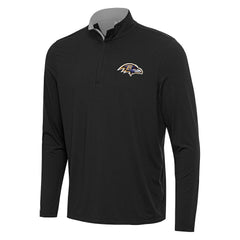 Baltimore Ravens Antigua Content Quarter-Zip Pullover Top Black/Gray - NFL