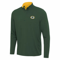 Green Bay Packers Antigua Content Quarter-Zip Pullover Top Green/Gold - NFL
