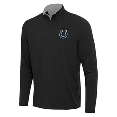 Indianapolis Colts Antigua Content Quarter-Zip Pullover Top Black/Gray - NFL