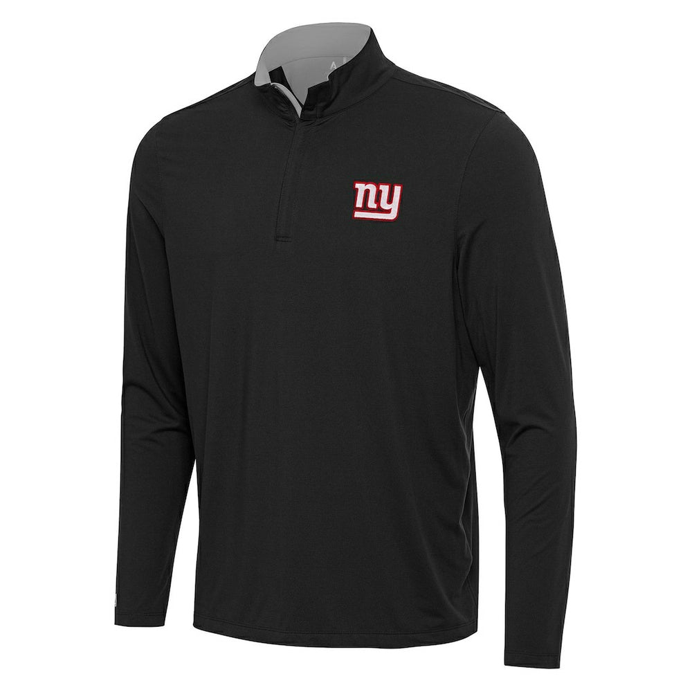 New York Giants Antigua Content Quarter-Zip Pullover Top Black/Gray - NFL