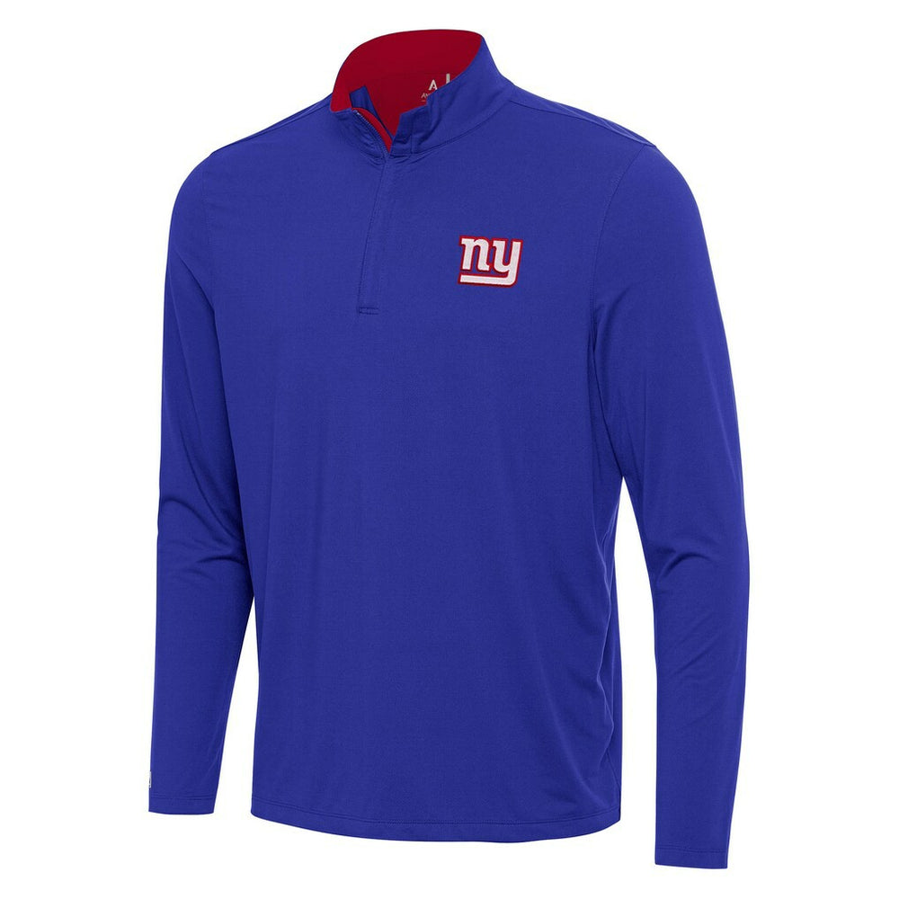 New York Giants Antigua Content Quarter-Zip Pullover Top Royal/Red - NFL