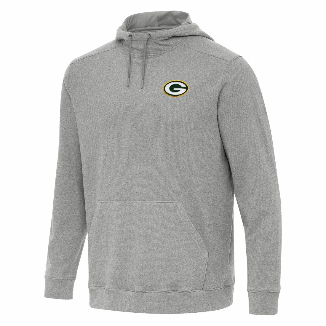 Green Bay Packers Antigua Cloud Pullover Hoodie Heather Gray - NFL