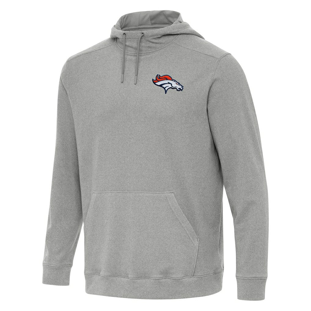 Denver Broncos Antigua Cloud Pullover Hoodie Heather Gray - NFL