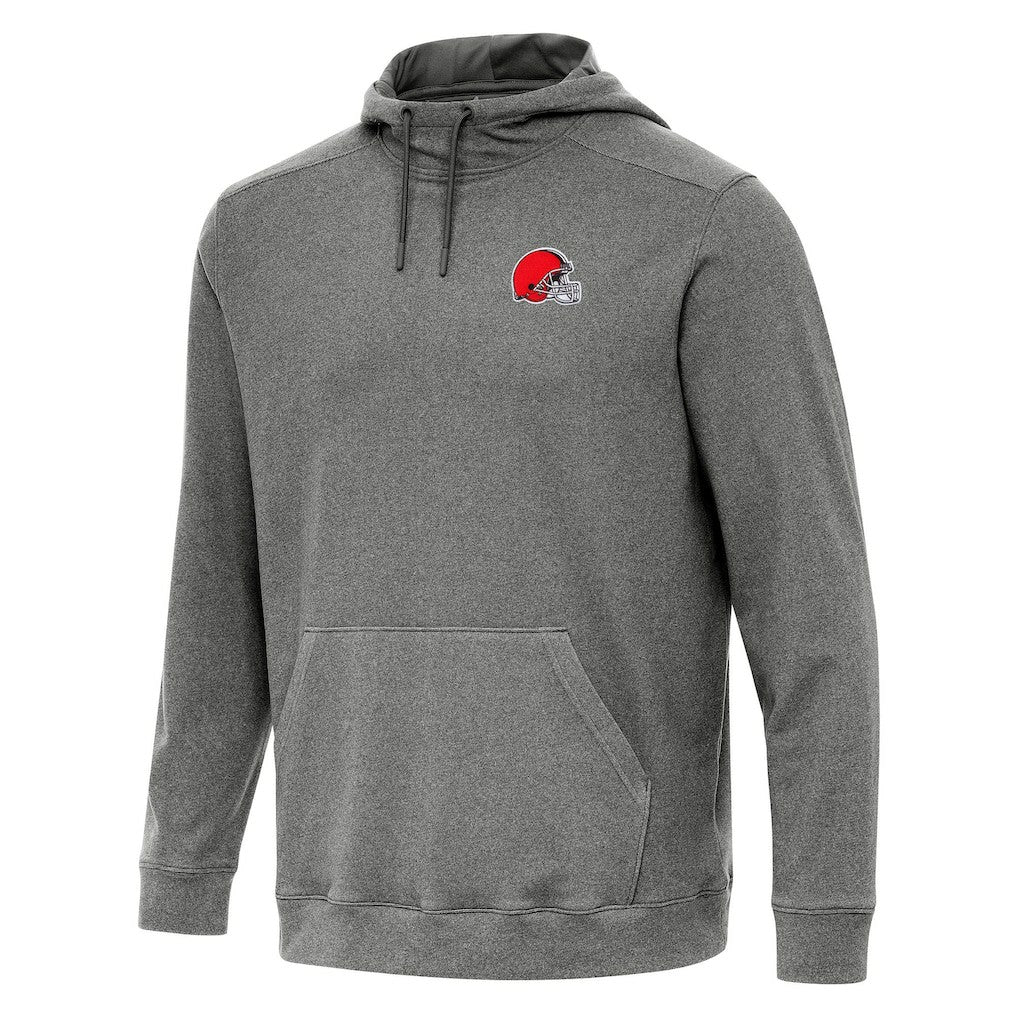 Cleveland Browns Antigua Cloud Pullover Hoodie Heather Black - NFL
