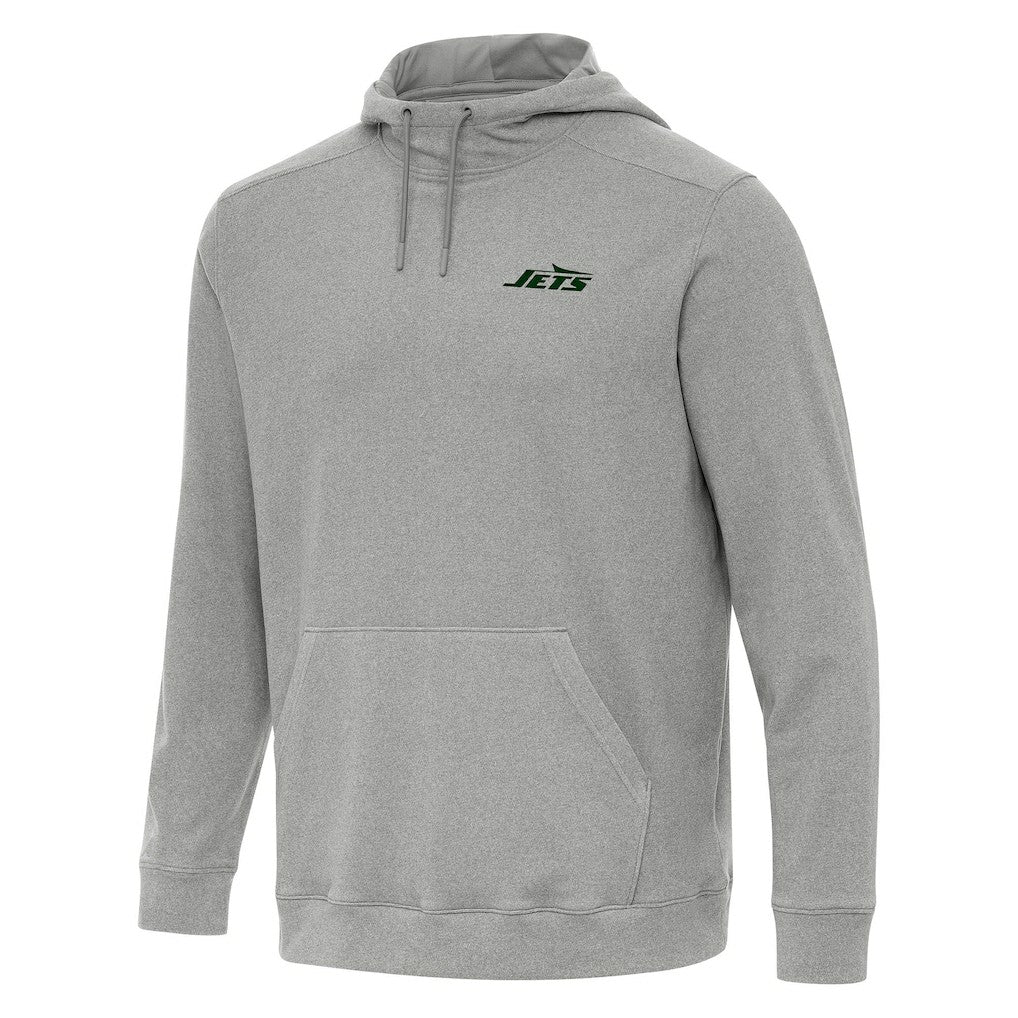 New York Jets Antigua Cloud Pullover Hoodie Heather Gray - NFL