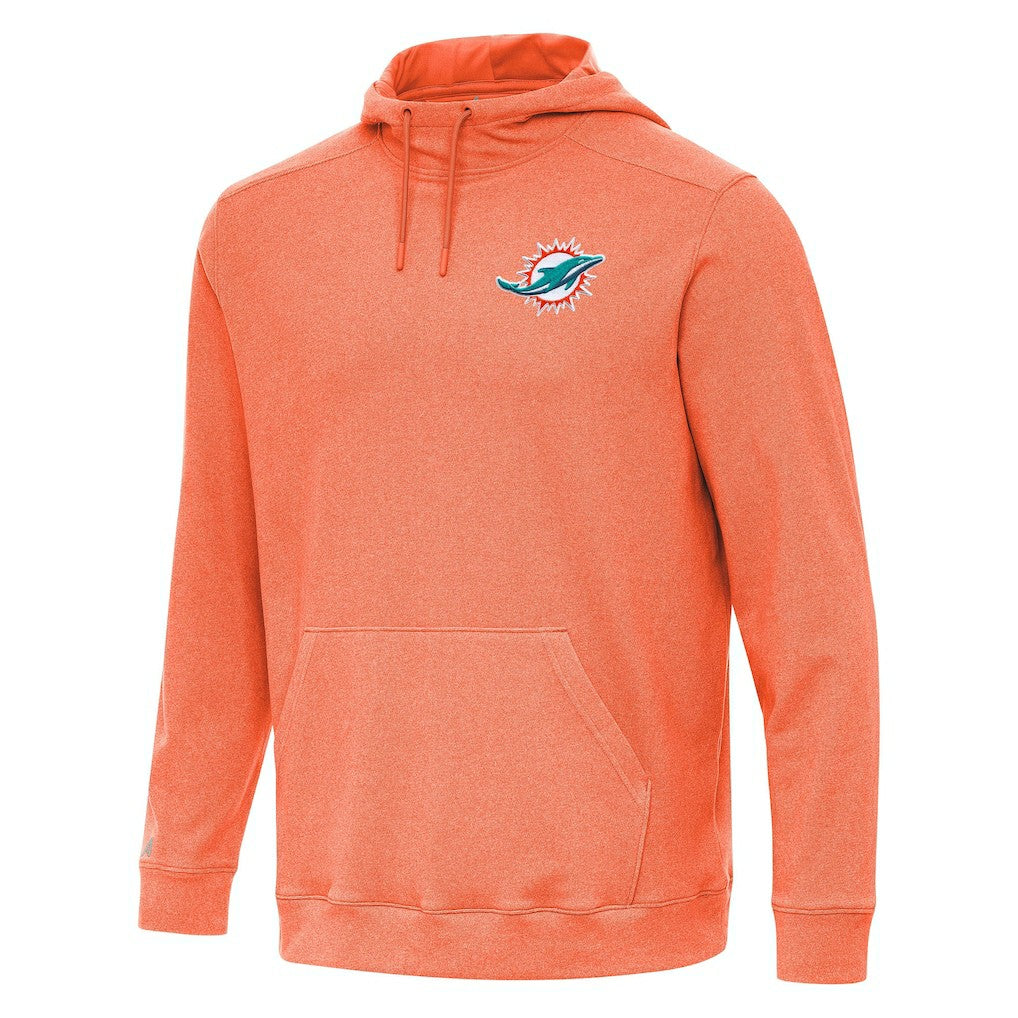 Miami Dolphins Antigua Cloud Pullover Hoodie Heather Orange - NFL