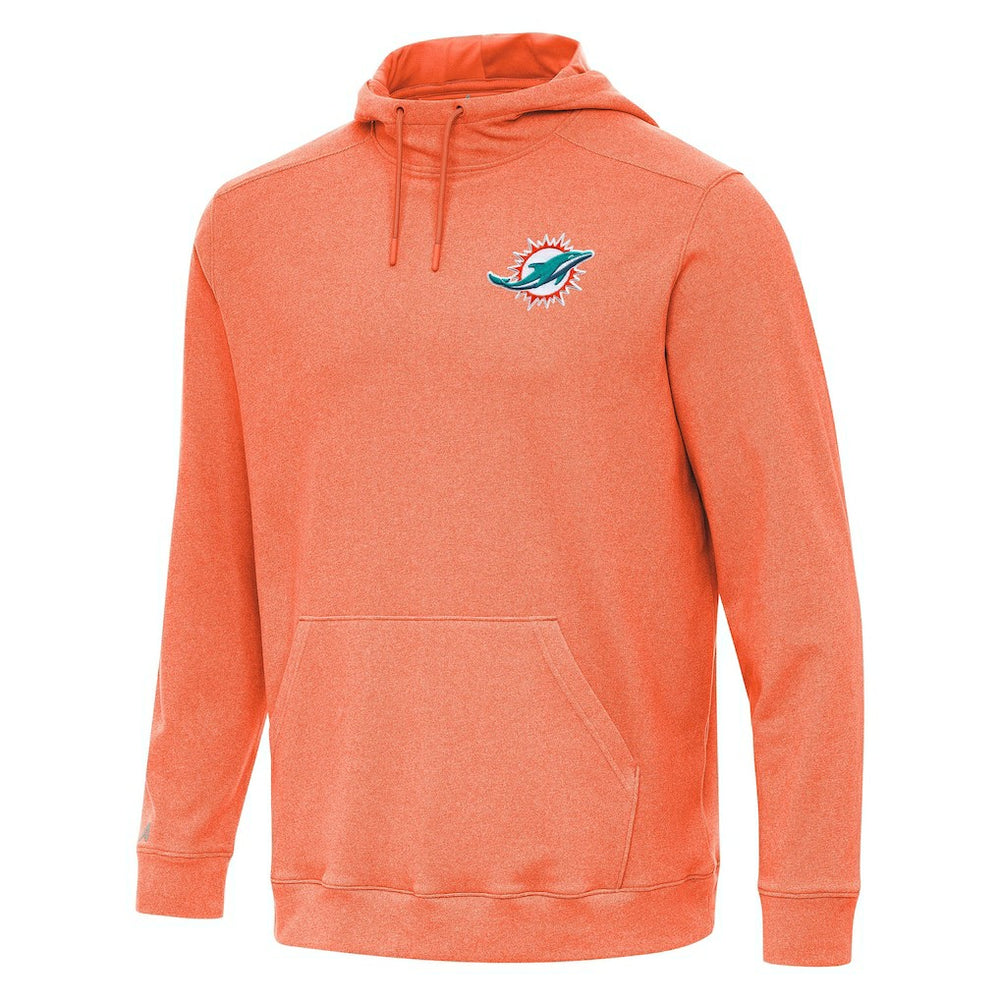 Miami Dolphins Antigua Cloud Pullover Hoodie Heather Orange - NFL