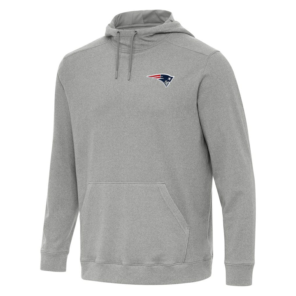 New England Patriots Antigua Cloud Pullover Hoodie Heather Gray - NFL