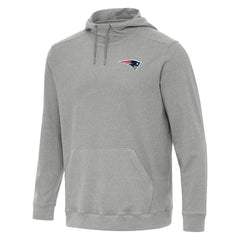 New England Patriots Antigua Cloud Pullover Hoodie Heather Gray - NFL