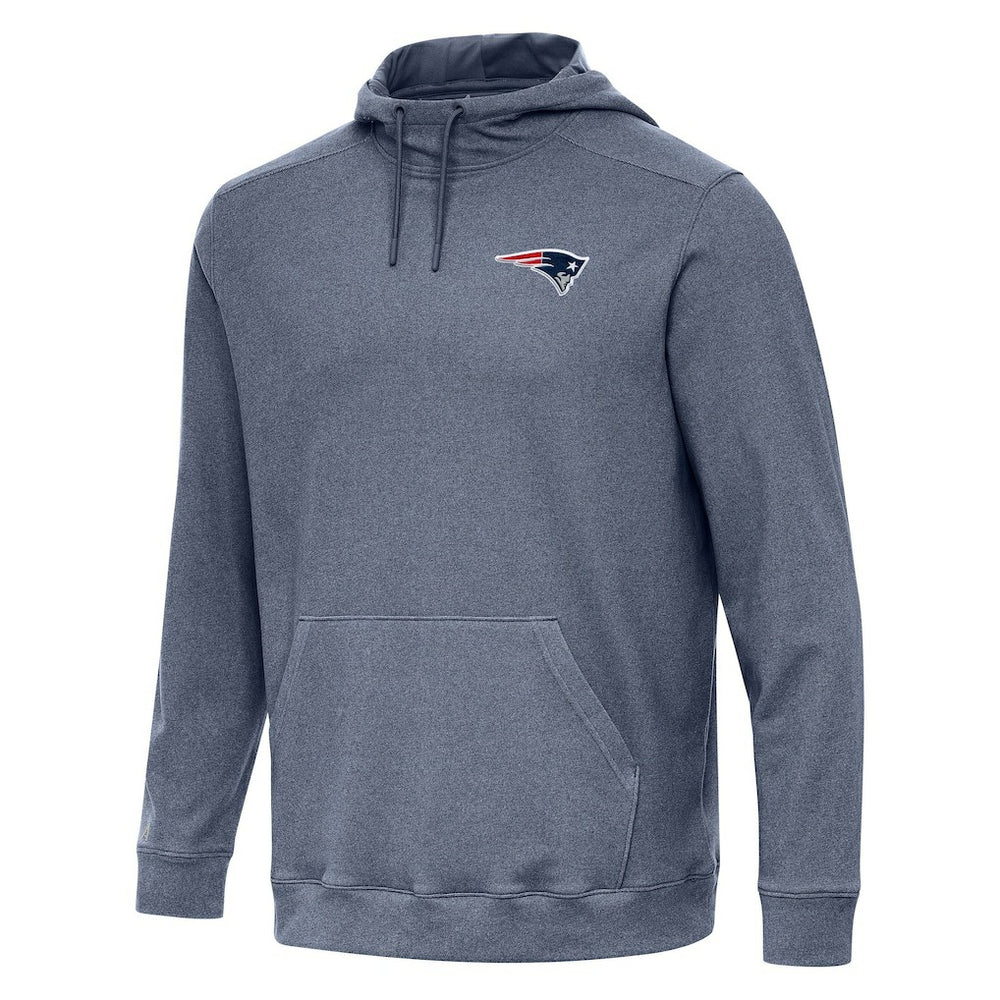 New England Patriots Antigua Cloud Pullover Hoodie Heather Navy - NFL