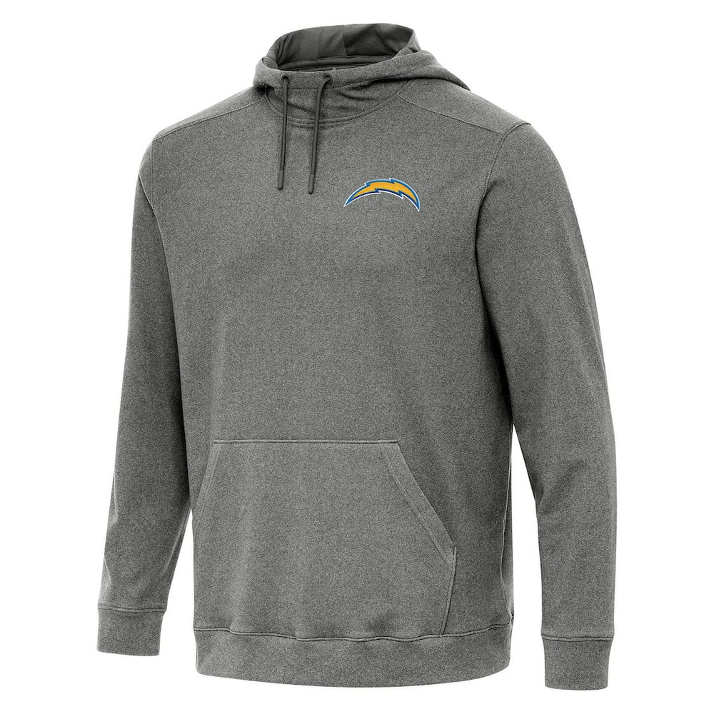 Los Angeles Chargers Antigua Cloud Pullover Hoodie Heather Black - NFL
