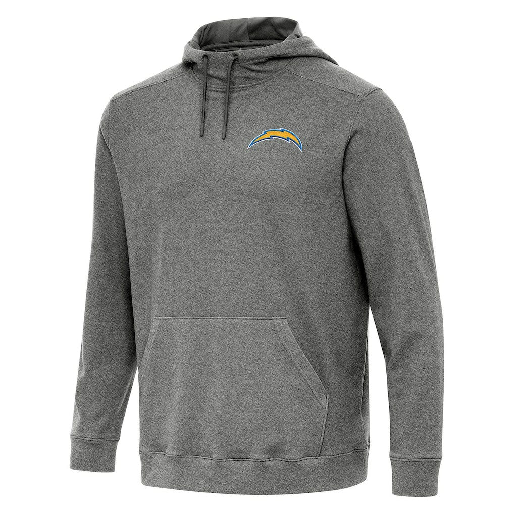 Los Angeles Chargers Antigua Cloud Pullover Hoodie Heather Black - NFL
