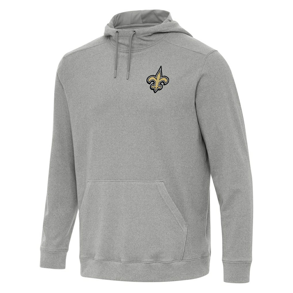 New Orleans Saints Antigua Cloud Pullover Hoodie Heather Gray - NFL
