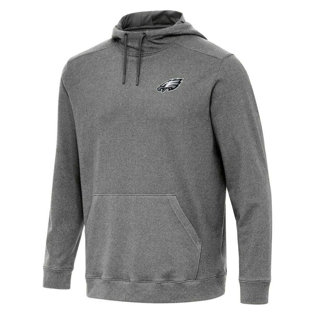 Philadelphia Eagles Antigua Cloud Pullover Hoodie Heather Black - NFL