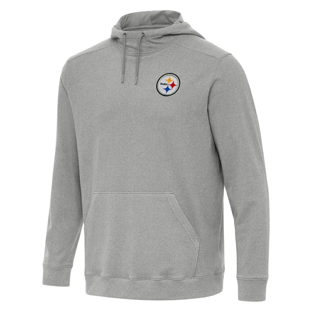 Pittsburgh Steelers Antigua Cloud Pullover Hoodie Heather Gray - NFL