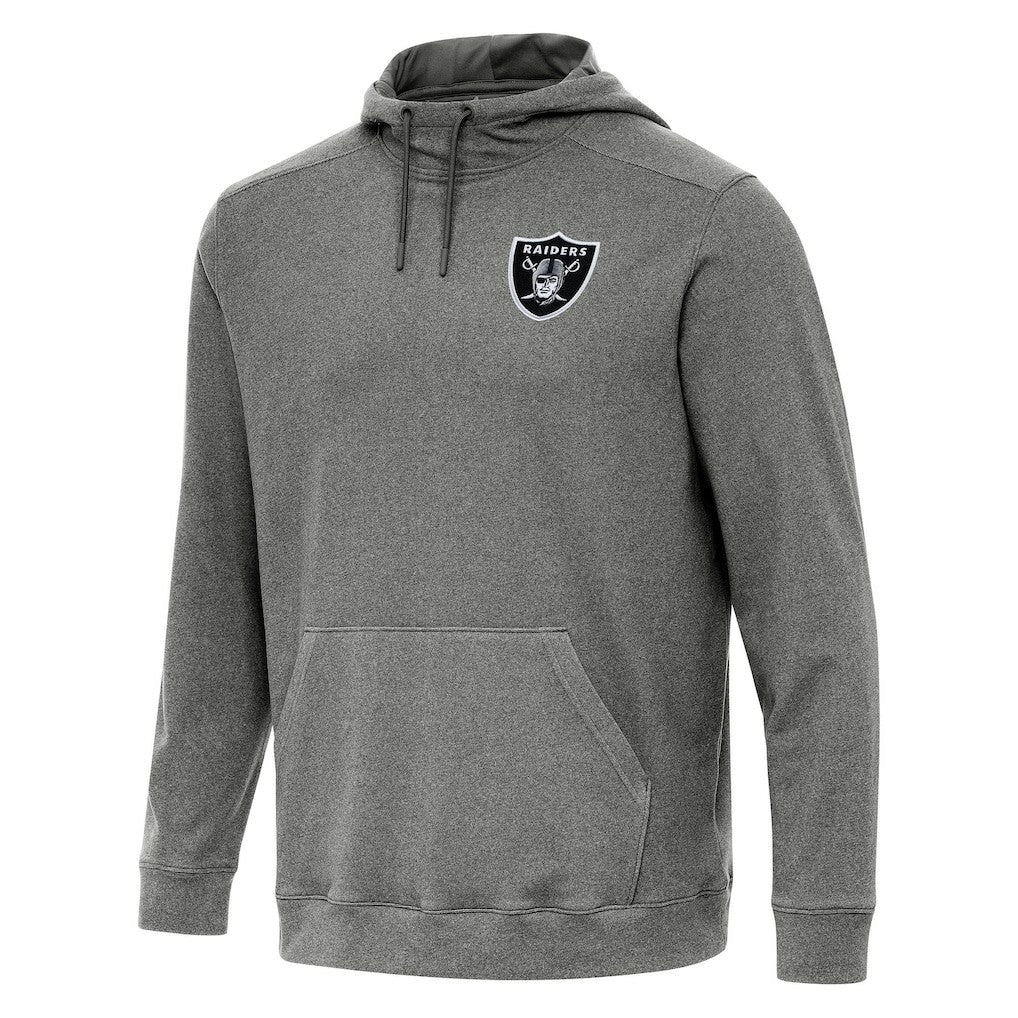 Las Vegas Raiders Antigua Cloud Pullover Hoodie Heather Black - NFL