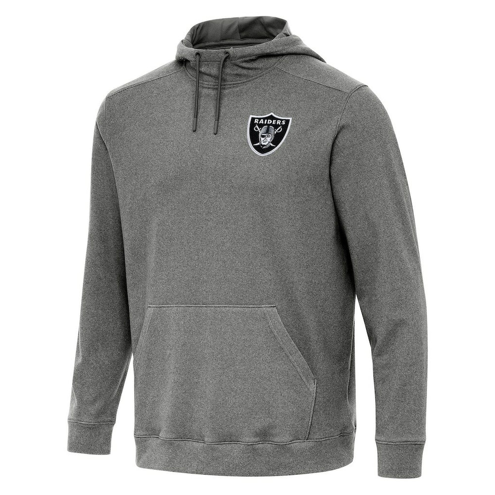 Las Vegas Raiders Antigua Cloud Pullover Hoodie Heather Black - NFL