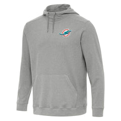 Miami Dolphins Antigua Cloud Pullover Hoodie Heather Gray - NFL