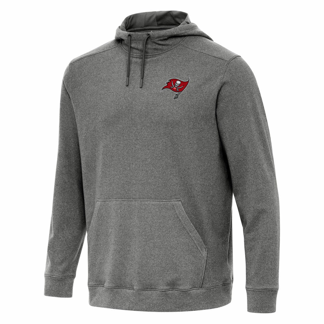 Tampa Bay Buccaneers Antigua Cloud Pullover Hoodie Heather Black - NFL