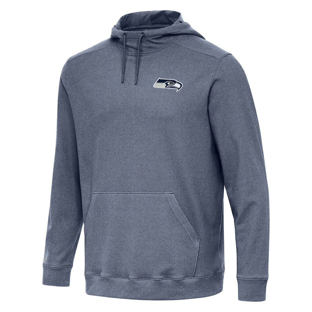 Seattle Seahawks Antigua Cloud Pullover Hoodie Heather College Navy - NFL