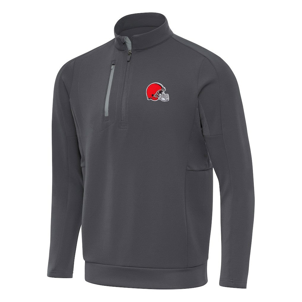 Cleveland Browns Antigua Generation Quarter-Zip Pullover Top Pewter - NFL