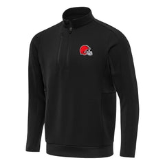 Cleveland Browns Antigua Generation Quarter-Zip Pullover Top Black - NFL