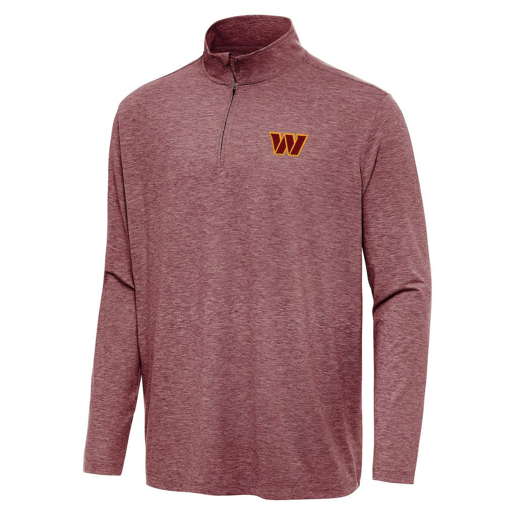 Washington Commanders Antigua Hunk Quarter-Zip Jacket Heather Burgundy - NFL