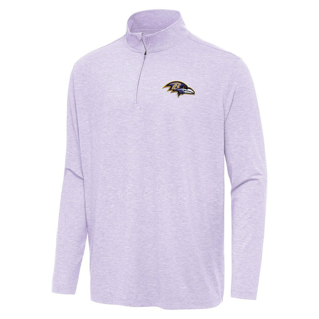 Baltimore Ravens Antigua Hunk Quarter-Zip Jacket Lavender - NFL