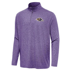 Baltimore Ravens Antigua Hunk Quarter-Zip Jacket Heather Purple - NFL
