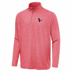 Houston Texans Antigua Hunk Quarter-Zip Jacket Heather Red - NFL