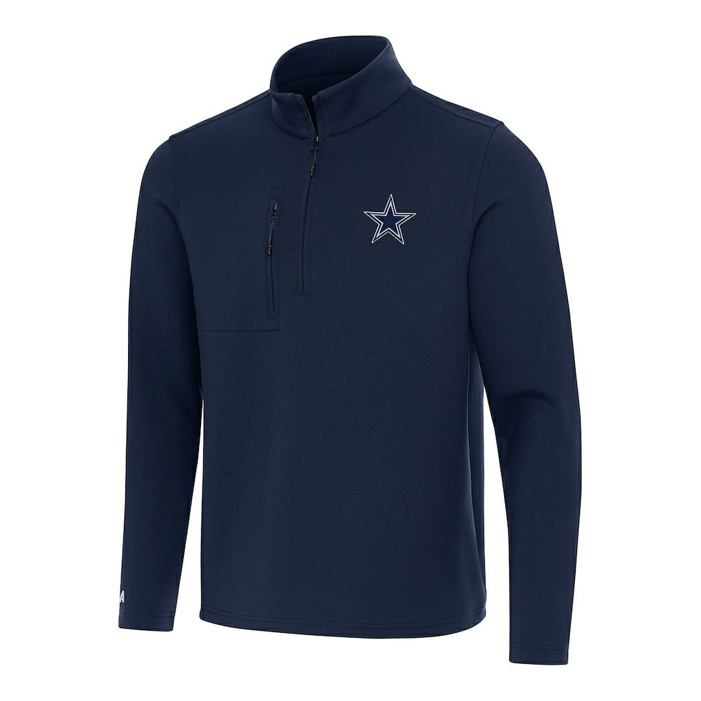 Dallas Cowboys Antigua Insider Quarter-Zip Pullover Top Navy - NFL