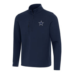 Dallas Cowboys Antigua Insider Quarter-Zip Pullover Top Navy - NFL