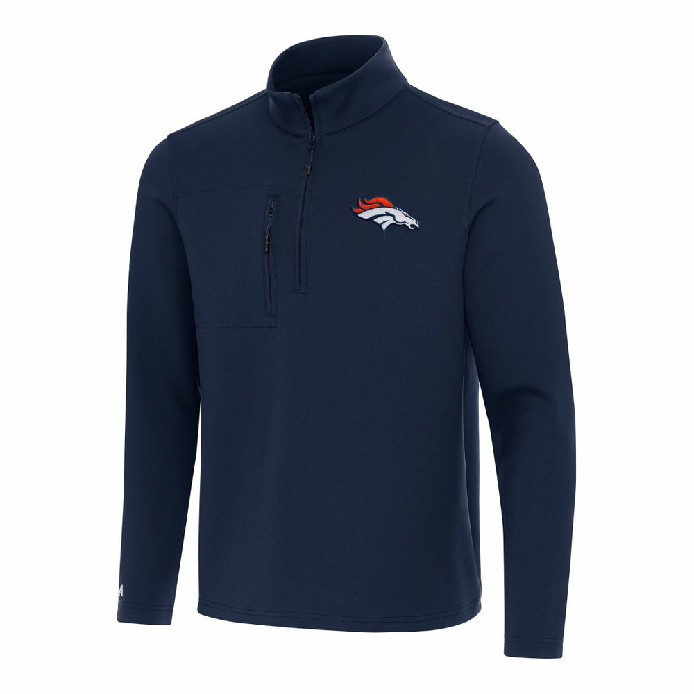 Denver Broncos Antigua Insider Quarter-Zip Pullover Top Navy - NFL