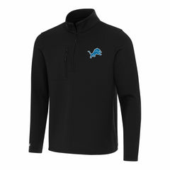 Detroit Lions Antigua Insider Quarter-Zip Pullover Top Black - NFL