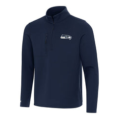 Seattle Seahawks Antigua Insider Quarter-Zip Pullover Top College Navy - NFL