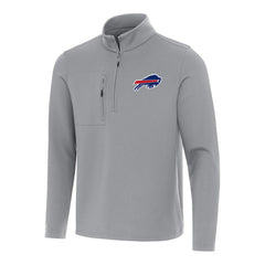 Buffalo Bills Antigua Insider Quarter-Zip Pullover Top Gray - NFL