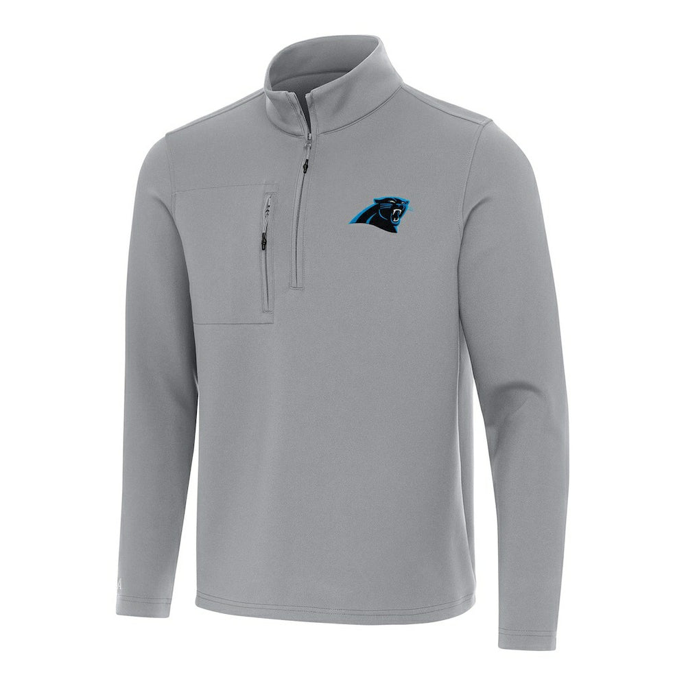 Carolina Panthers Antigua Insider Quarter-Zip Pullover Top Gray - NFL